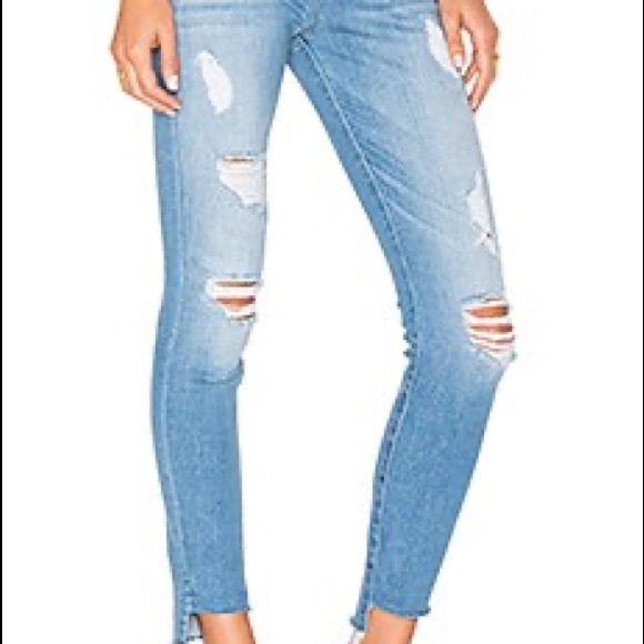 7 For All Mankind Denim - 7 For All Mankind Step Hem Ankle Skinny in Melbourne Sky